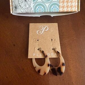 Plunder Brown and Black Hoop Earrings